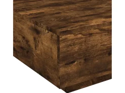 Mesa De Centro* Mesa de centro | Mesa de apoio 80x80x31 cm contraplacado carvalho fumado Castanho