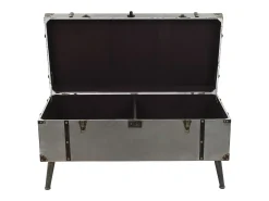 Mesa De Centro| Mesa de centro | Mesa de apoio em MDF e alumínio 102x51x47.5 cm Prateado