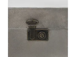 Mesa De Centro| Mesa de centro | Mesa de apoio em MDF e alumínio 102x51x47.5 cm Prateado
