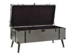 Mesa De Centro| Mesa de centro | Mesa de apoio em MDF e alumínio 102x51x47.5 cm Prateado
