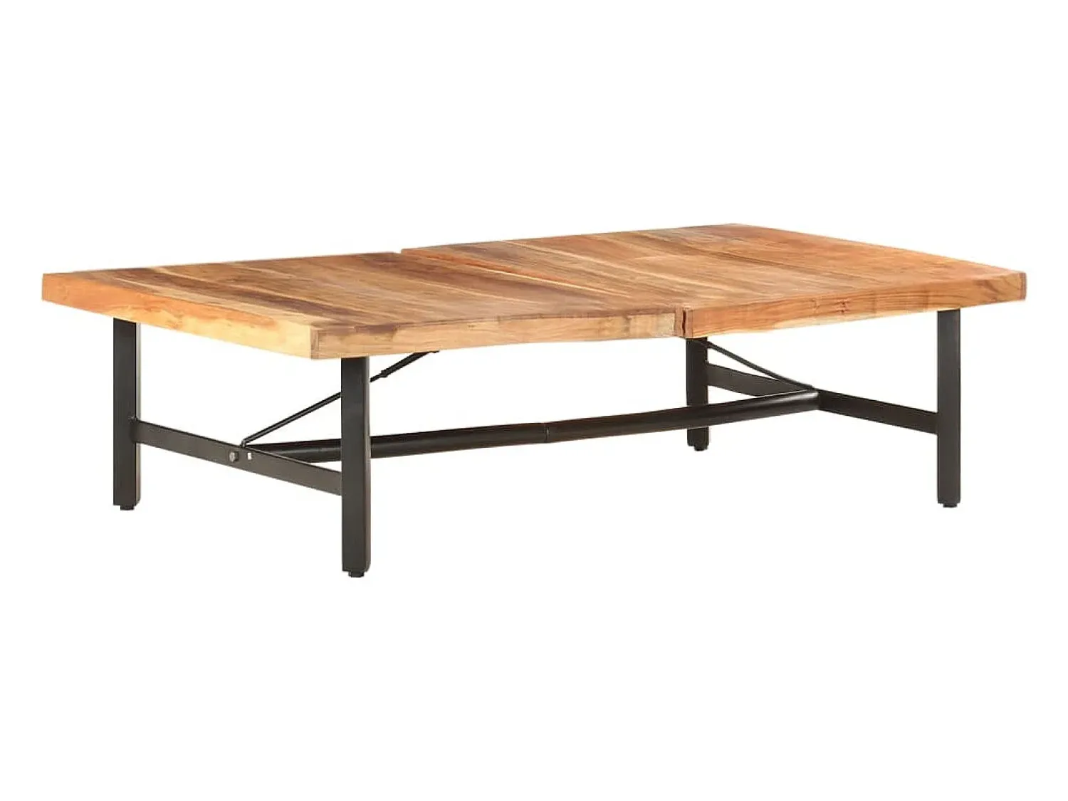 Best Mesa de centro | Mesa de apoio | Mesa de café 142x90x42 cm madeira de acácia maciça Castanho