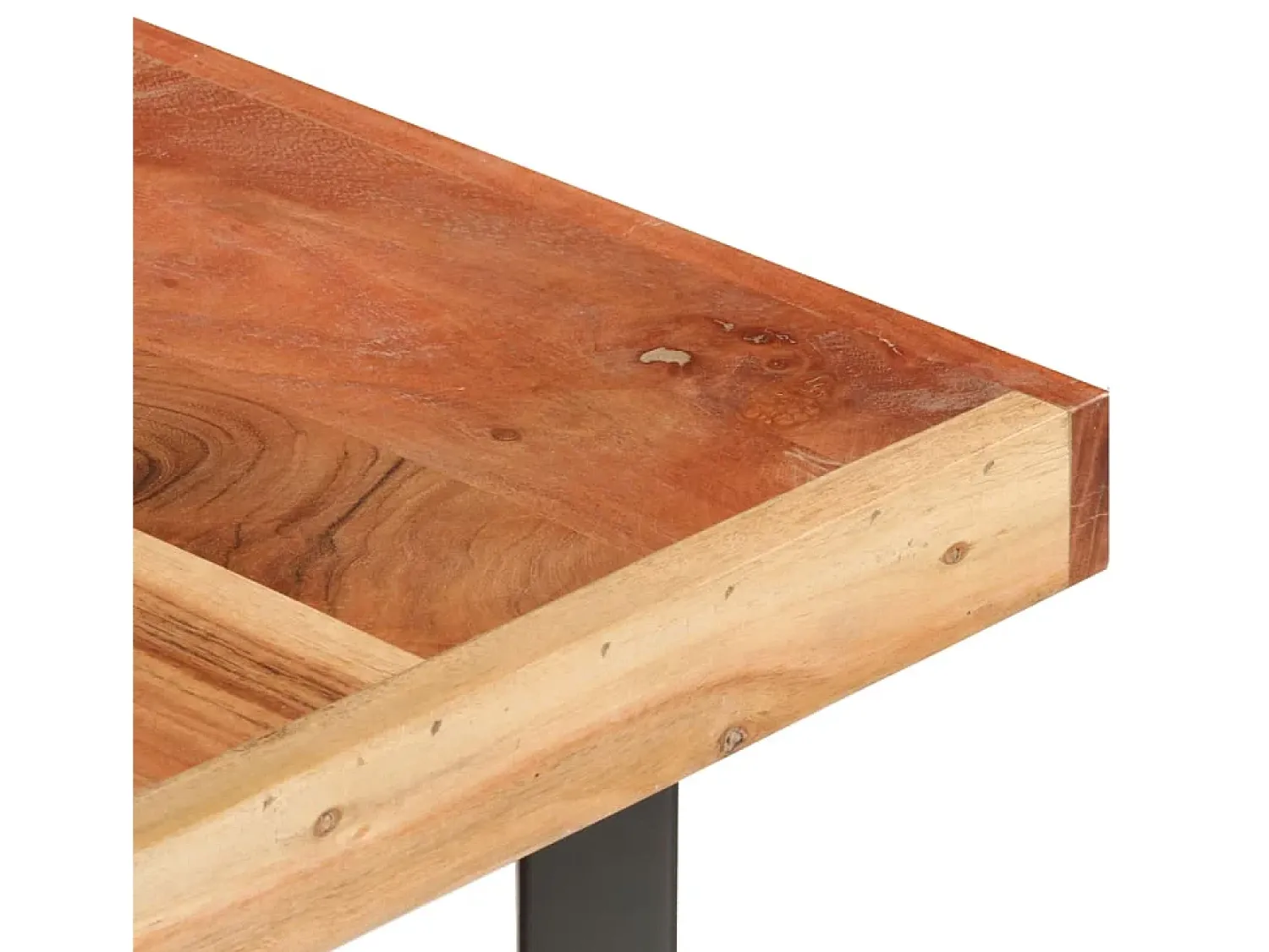 Best Mesa de centro | Mesa de apoio | Mesa de café 142x90x42 cm madeira de acácia maciça Castanho