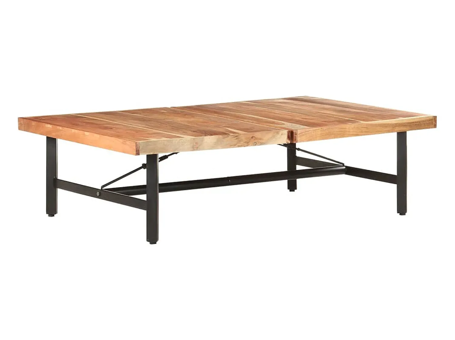 Best Mesa de centro | Mesa de apoio | Mesa de café 142x90x42 cm madeira de acácia maciça Castanho