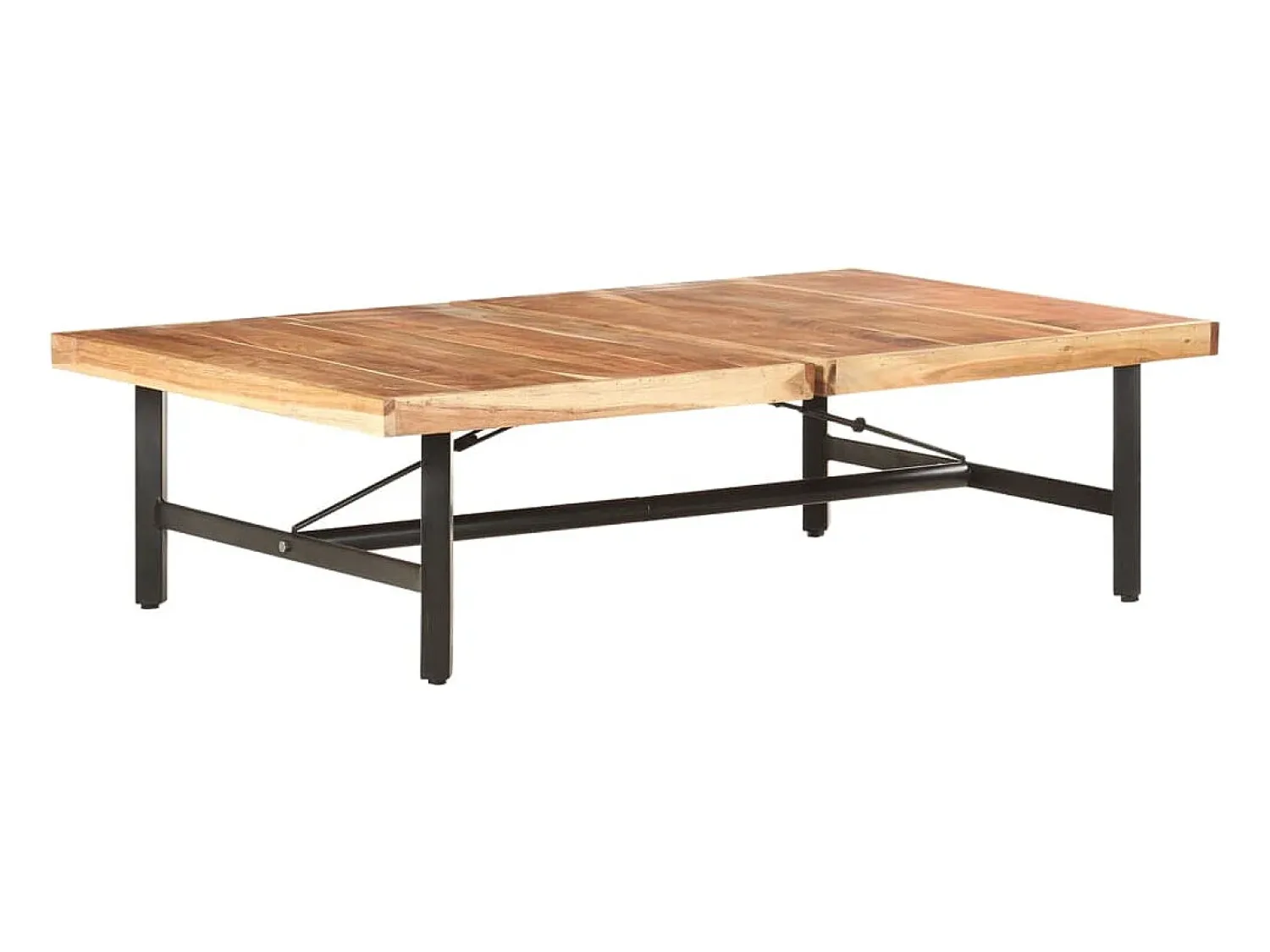 Best Mesa de centro | Mesa de apoio | Mesa de café 142x90x42 cm madeira de acácia maciça Castanho