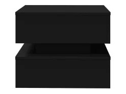 Mesa De Centro* Mesa de centro | Mesa de apoio com luzes LED 50x50x40 cm Preto