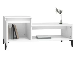 Mesa De Centro| Mesa de centro | Mesa de apoio 100x50x45 cm derivados de madeira Branco