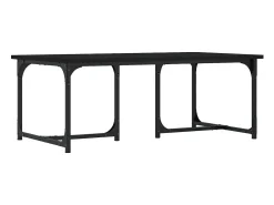 Mesa De Centro* Mesa de centro | Mesa de apoio 90x50x35 cm derivados de madeira Preto