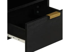 Mesa De Centro| Mesa de centro | Mesa de apoio 80x54x40 cm derivados de madeira Preto