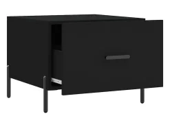 Mesa De Centro| Mesa de centro | Mesa de apoio 50x50x40 cm derivados de madeira Preto
