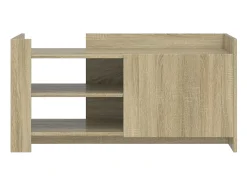 Mesa De Centro| Mesa de centro | Mesa de apoio 100x50x50cm derivados de madeira carvalho sonoma Castanho