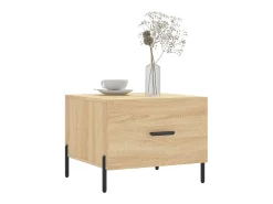 Mesa De Centro| Mesa de centro | Mesa de apoio 50x50x40 cm derivados de madeira carvalho sonoma Castanho