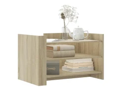 Mesa De Centro| Mesa de centro | Mesa de apoio 80x50x50 cm derivados de madeira carvalho sonoma Castanho
