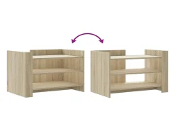 Mesa De Centro| Mesa de centro | Mesa de apoio 80x50x50 cm derivados de madeira carvalho sonoma Castanho