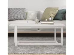 Mesa De Centro| Mesa de centro | Mesa de apoio 110x55x45 cm madeira de pinho maciça Branco