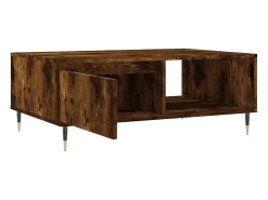 Mesa De Centro* Mesa de centro | Mesa de apoio 90x60x35 cm derivados de madeira carvalho fumado Castanho