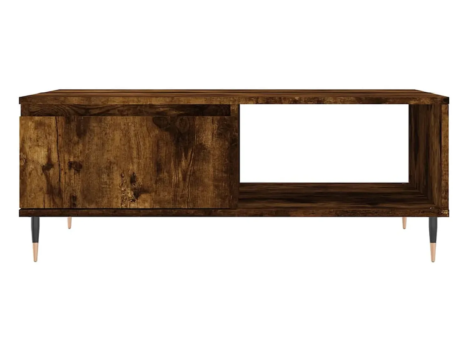 Mesa De Centro* Mesa de centro | Mesa de apoio 90x60x35 cm derivados de madeira carvalho fumado Castanho