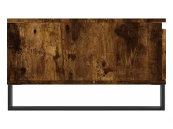 Best Mesa de centro | Mesa de apoio 90x60x35 cm derivados de madeira carvalho fumado Castanho
