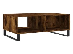 Best Mesa de centro | Mesa de apoio 90x60x35 cm derivados de madeira carvalho fumado Castanho