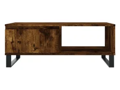 Best Mesa de centro | Mesa de apoio 90x60x35 cm derivados de madeira carvalho fumado Castanho