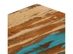 Mesa De Centro* Mesa de centro | Mesa de apoio | Mesa de café 100x50x35 cm madeira recuperada maciça e aço Castanho