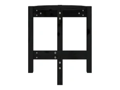 Mesa De Centro| Mesa de centro | Mesa de apoio Ø 42.5x45 cm madeira de pinho maciça Preto