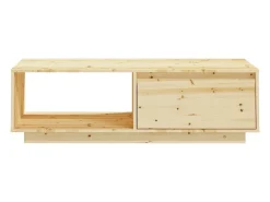 Discount Mesa de centro | Mesa de apoio | Mesa de café 110x50x33.5 cm abeto maciço Castanho