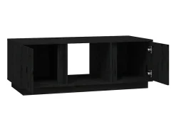 Mesa De Centro| Mesa de centro | Mesa de apoio 110x50x40 cm madeira de pinho maciça Preto