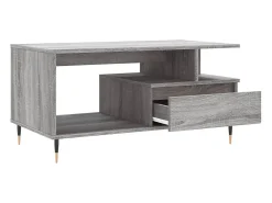 Mesa De Centro* Mesa de centro | Mesa de apoio 90x49x45 cm derivados de madeira sonoma Cinzento