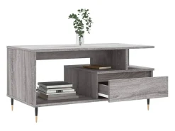 Mesa De Centro* Mesa de centro | Mesa de apoio 90x49x45 cm derivados de madeira sonoma Cinzento