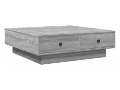 Mesa De Centro* Mesa de centro | Mesa de apoio 90x90x28 cm derivados madeira sonoma Cinzento