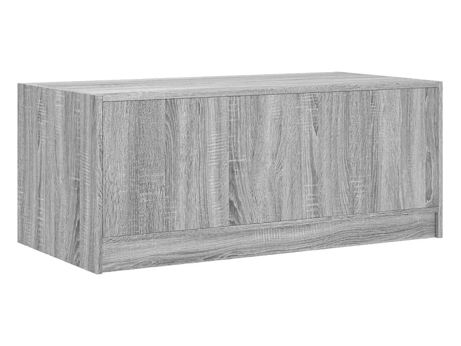 Mesa De Centro| Mesa de centro | Mesa de apoio | Mesa de café c/ portas de vidro 102x50x42 cm cinza sonoma Cinzento