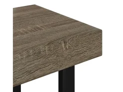 Mesa De Centro| Mesa de centro | Mesa de apoio 90x45x40 cm MDF e ferro e preto Cinzento