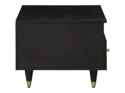 Online Mesa de centro | Mesa de apoio | Mesa de café 80x54x40 cm madeira de mangueira maciça Preto