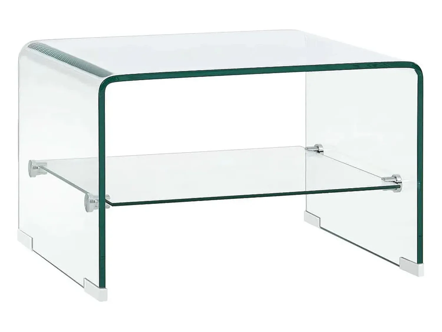 Mesa De Centro| Mesa de centro | Mesa de apoio 50x45x33 cm vidro temperado Transparente