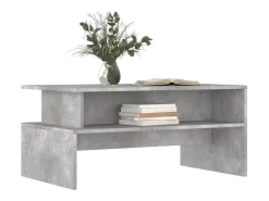 Mesa De Centro* Mesa de centro | Mesa de apoio 90x55x42.5 cm derivados de madeira cinza cimento Cinzento