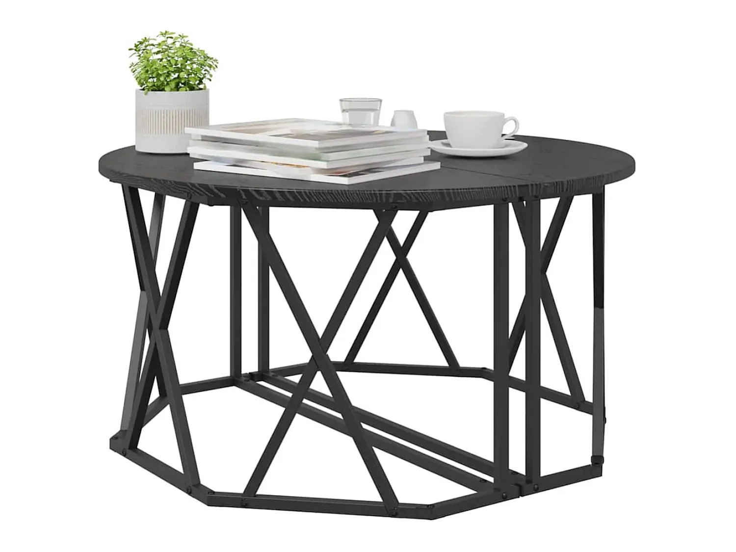 Discount Mesa de centro | Mesa de apoio Carvalho 80x80x42 cm Preto