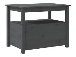 Mesa De Centro* Mesa de centro | Mesa de apoio 71x49x55 cm pinho maciço cinza Cinzento
