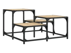 Mesa De Centro| Mesa de centro | Mesa de apoio 68x68x40 cm derivados de madeira carvalho sonoma Castanho