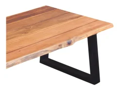 Mesa De Centro* Mesa de centro | Mesa de apoio em madeira de acácia maciça 110x60x40 cm Castanho