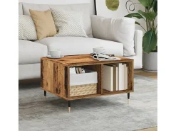 Discount Mesa de centro | Mesa de apoio 60x50x36.5 cm derivados de madeira madeira velha Castanho