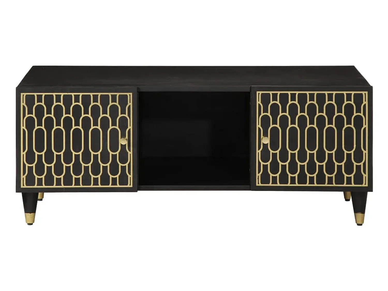 Sale Mesa de centro | Mesa de apoio | Mesa de café 100x54x40 cm madeira de mangueira maciça Preto
