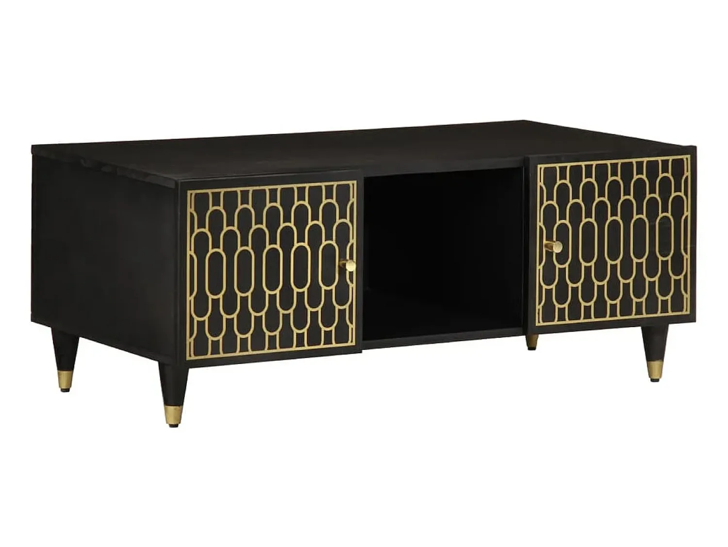 Sale Mesa de centro | Mesa de apoio | Mesa de café 100x54x40 cm madeira de mangueira maciça Preto