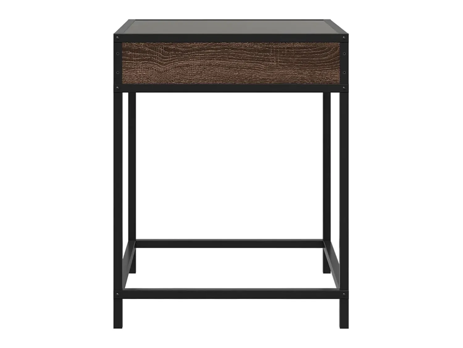 Mesa de centro | Mesa de apoio luzes LED Infinity 40x40x51 cm carvalho^ Mesa De Centro
