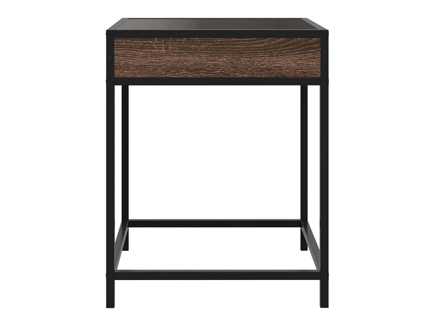 Mesa de centro | Mesa de apoio luzes LED Infinity 40x40x51 cm carvalho^ Mesa De Centro
