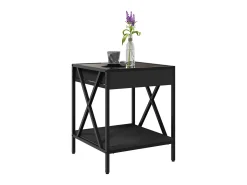 Mesa De Centro* Mesa de centro | Mesa de apoio com luzes LED Infinity 40x40x49 cm Preto