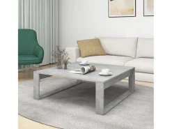 Mesa De Centro| Mesa de centro | Mesa de apoio 100x100x35 cm derivados madeira cimento Cinzento