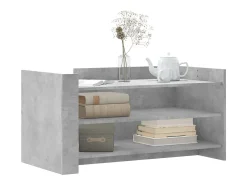 Mesa De Centro* Mesa de centro | Mesa de apoio 100x50x50cm derivados de madeira cinza cimento Cinzento