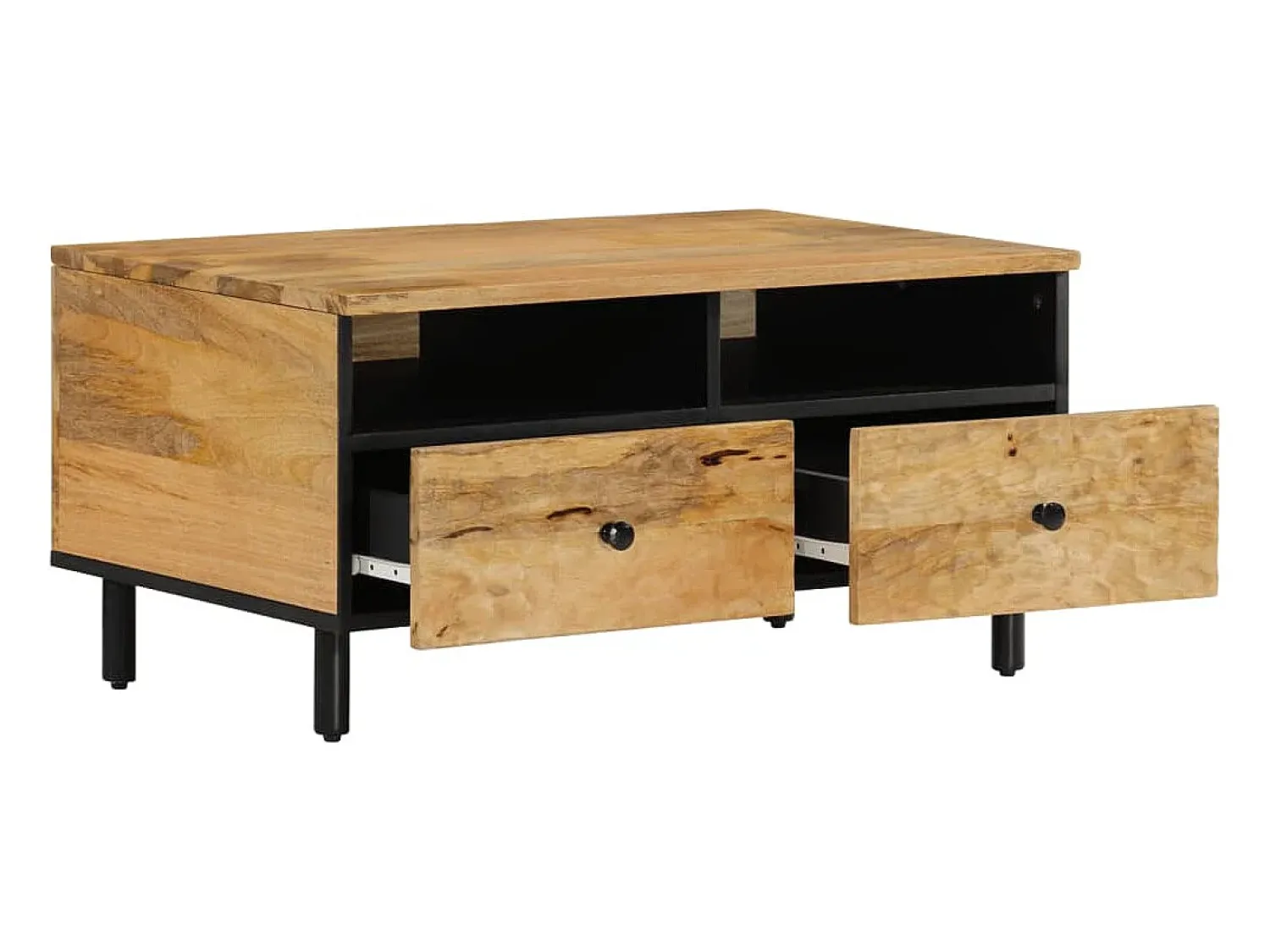 Mesa de centro | Mesa de apoio | Mesa de café 80x54x40 cm madeira de mangueira maciça^ Mesa De Centro