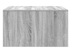 Mesa De Centro| Mesa de centro | Mesa de apoio com gavetas 70.5x70x40 cm sonoma Cinzento