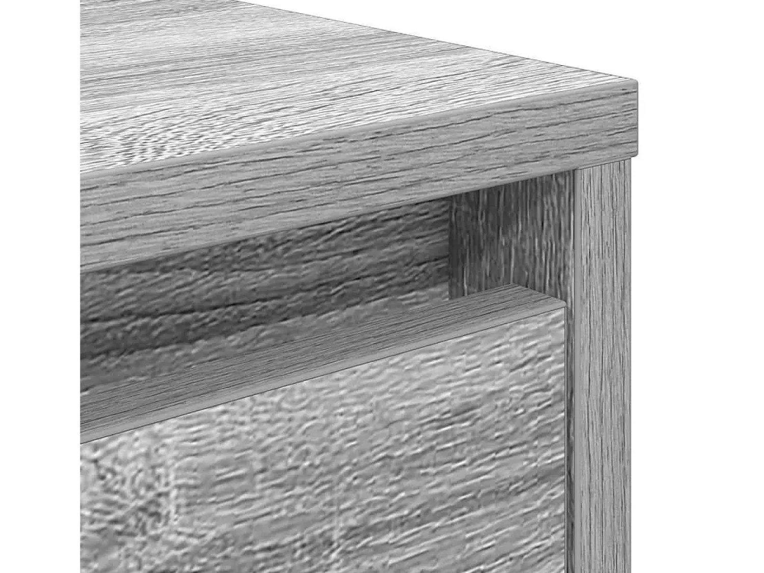 Mesa De Centro| Mesa de centro | Mesa de apoio com gavetas 70.5x70x40 cm sonoma Cinzento